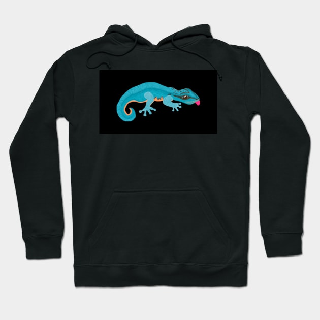 Turquoise Gecko Hoodie by ICArtist